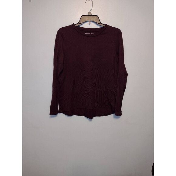 American Eagle Size M Soft & Sexy Maroon Long Sleeve Shirt - Picture 1 of 3